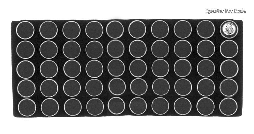 Gemstone Black Foam Tray Liner with 50 Cups and Coin Display Insert
