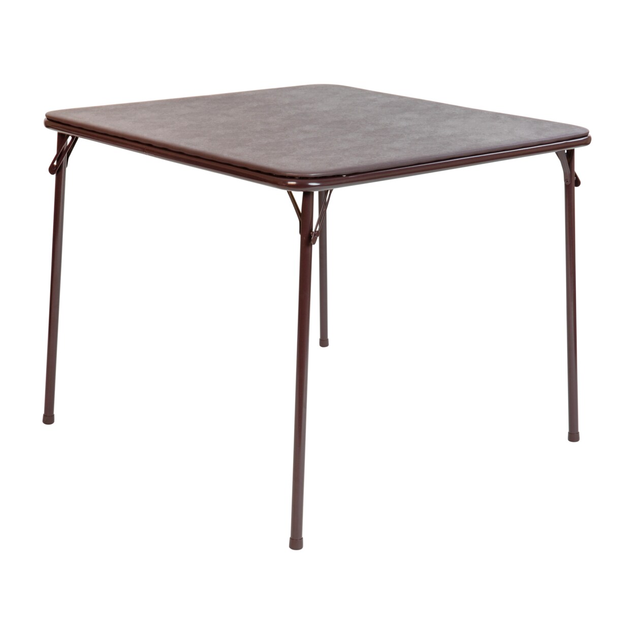 Flash Furniture Brown Folding Card Table - Lightweight Portable Folding Table with Collapsible Legs