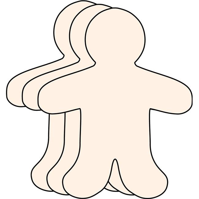 Creative Shapes Etc 4.5 x 4 in. Small Single Color Creative Cut-Out, Person - 31 Sheets per Pack