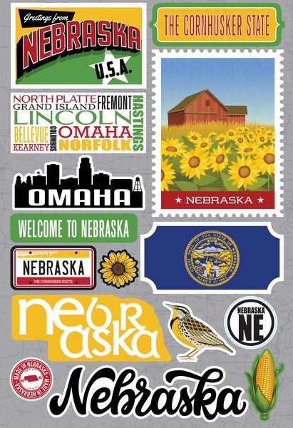 Reminisce Nebraska Stickers