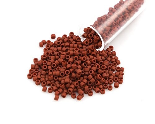 Miyuki Delica Seed Bead 11/0 Gold Luster Red, Size: 3 Grams