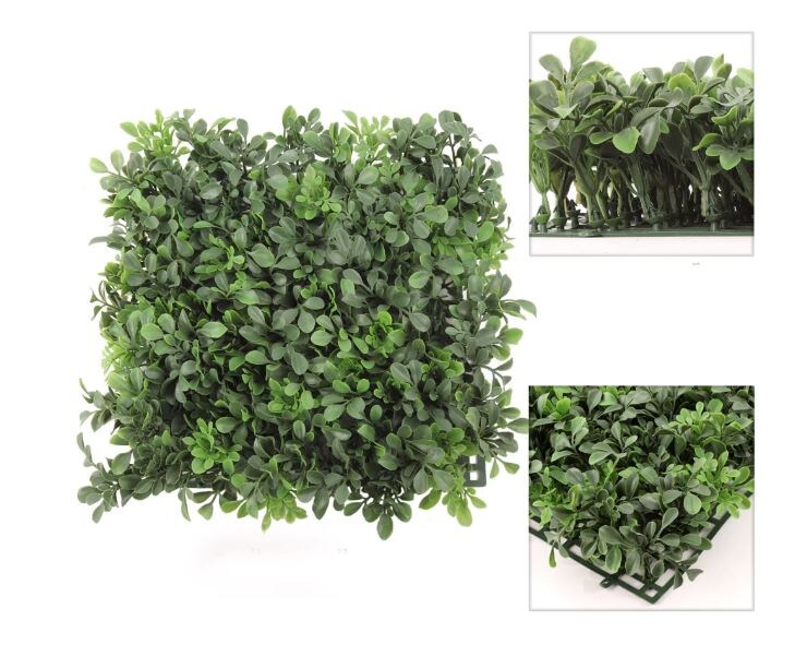 Green Boxwood Square Mat Panels - 12-Pack, Lifelike Foliage, Perfect for Wall D&#xE9;cor, Backdrops &#x26; Event Displays - Ideal for All Seasons, Floral Home by Artificial Flowers