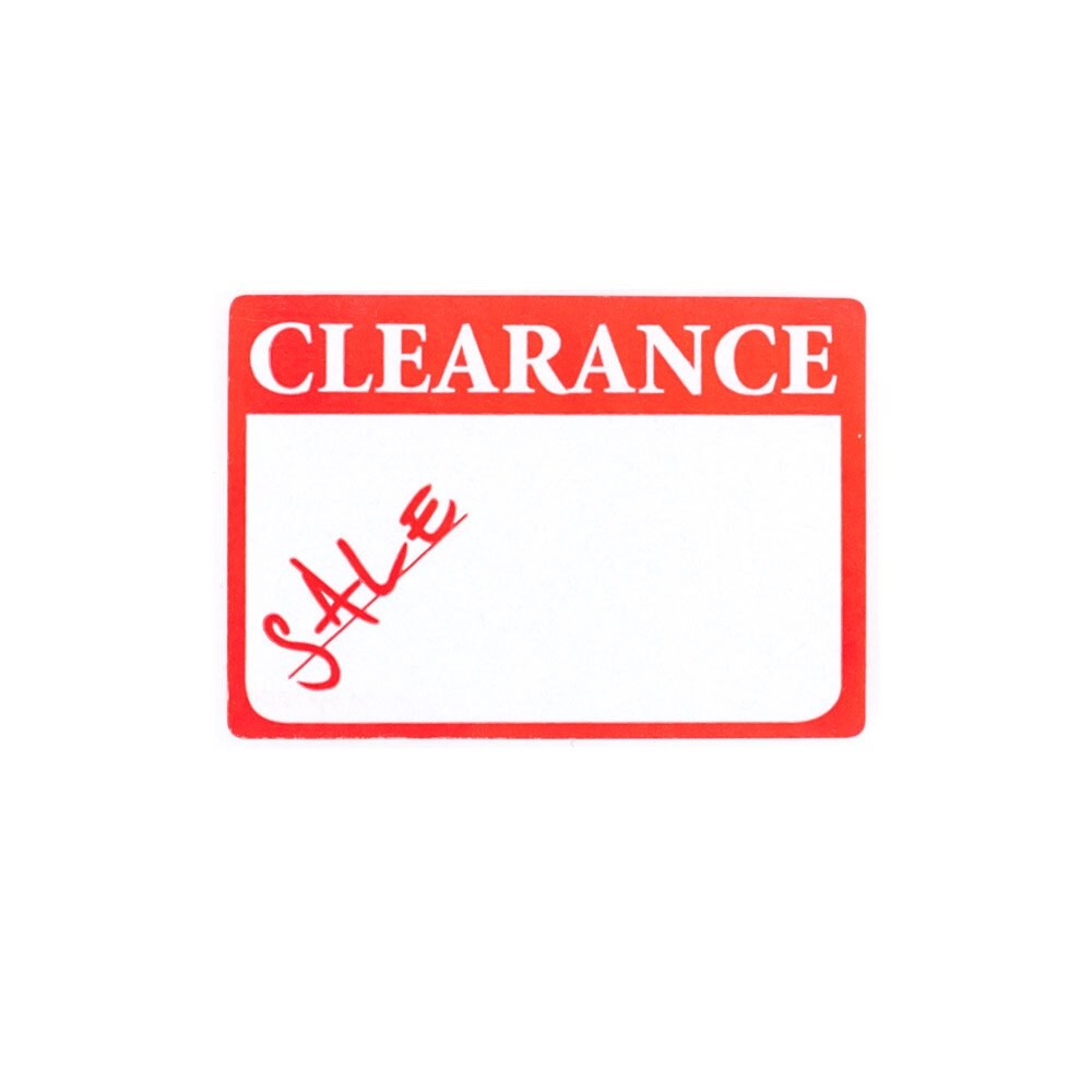 Red Rectangular Clearance Adhesive Labels for Retail Display (Package of 504)