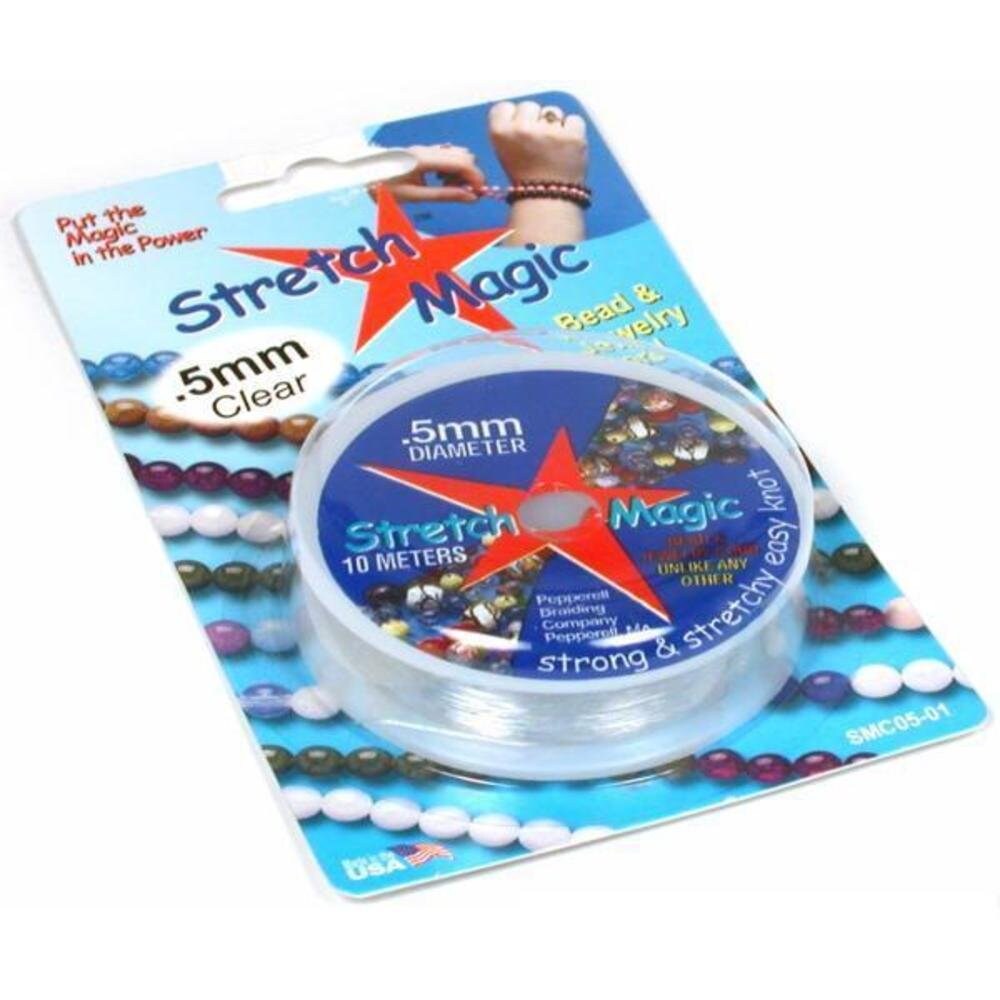 0.5mm Diameter Stretch Magic Bead Jewelry Elastic Cord Line Clear Black 10 Meter