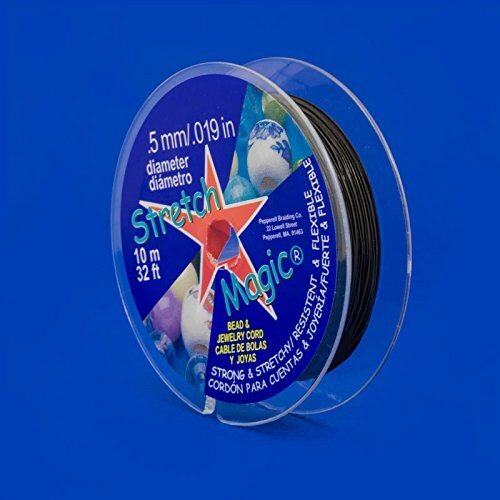 Black Stretch Magic Beading Cord Knottable Stretchy Beading Cord (.5mm/10M)