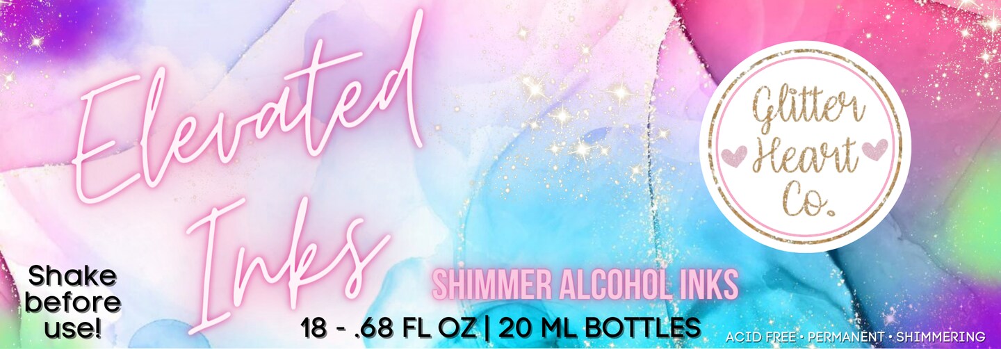 Shimmer Alcohol Ink Set by Glitter Heart Co.&#x2122;