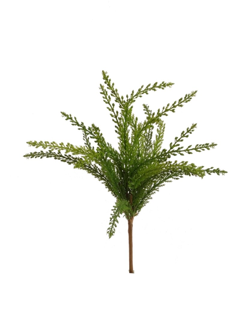 Elegant 17&#x22; Cedar Bush Set, 12 Pieces - Rich Green Indoor/Outdoor Decorative Plant, Ideal for Home Enhancement and Garden Splendor