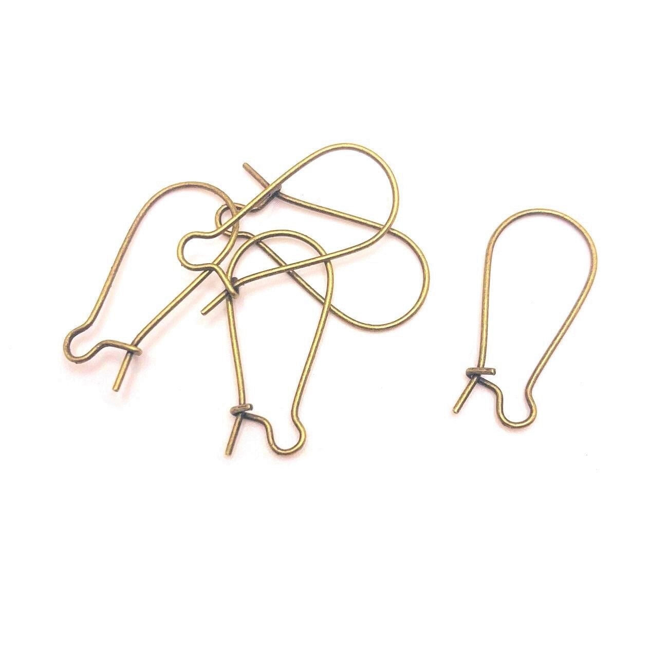 Stainless steel 316L kidney earring hooks 16x7mm | Manumi.eu