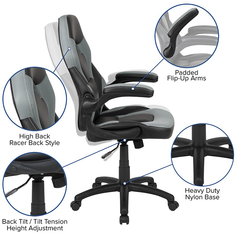Flash Furniture Red Gaming Desk and Chair Set