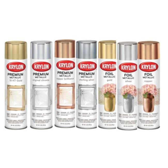 Krylon 6 oz Can Red Premium Metallics Foil Acrylic Paint