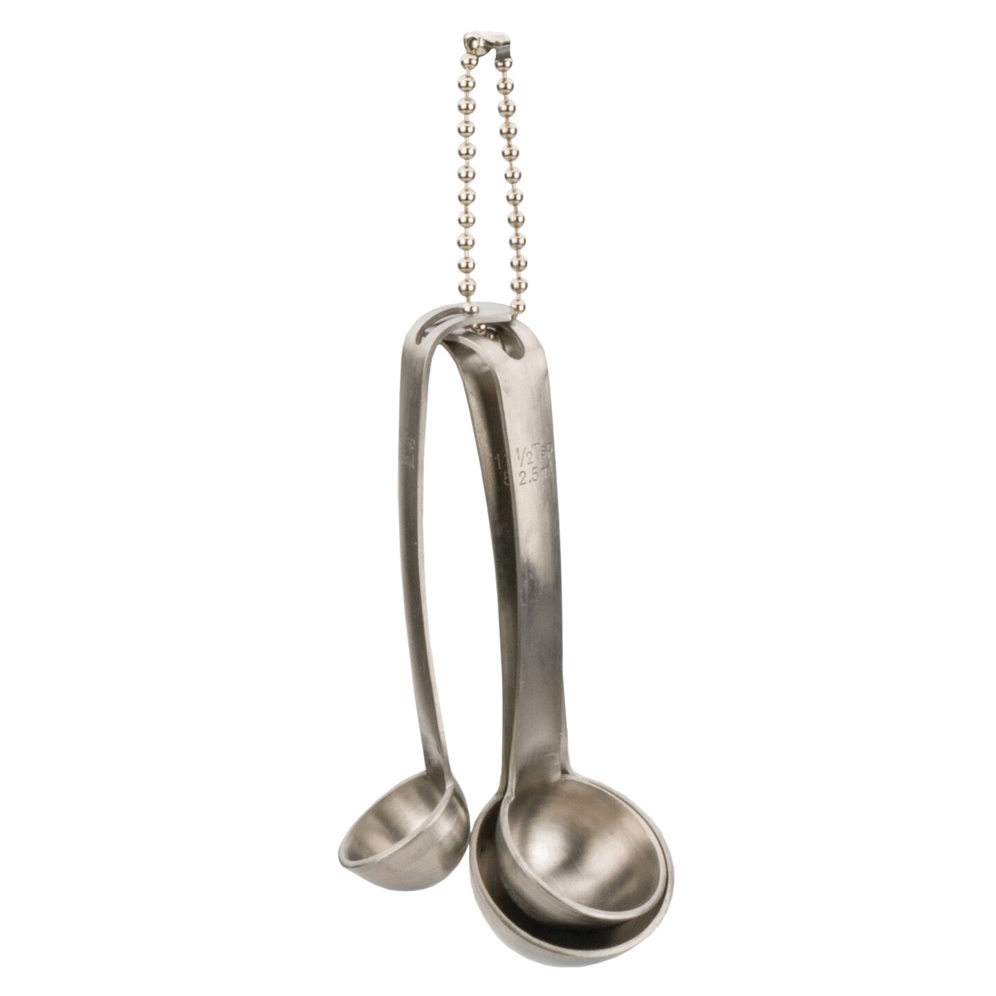 Contemporary Home Living Rounded Bottom Mini Ladles - 5&#x22; - Silver - Set of 3