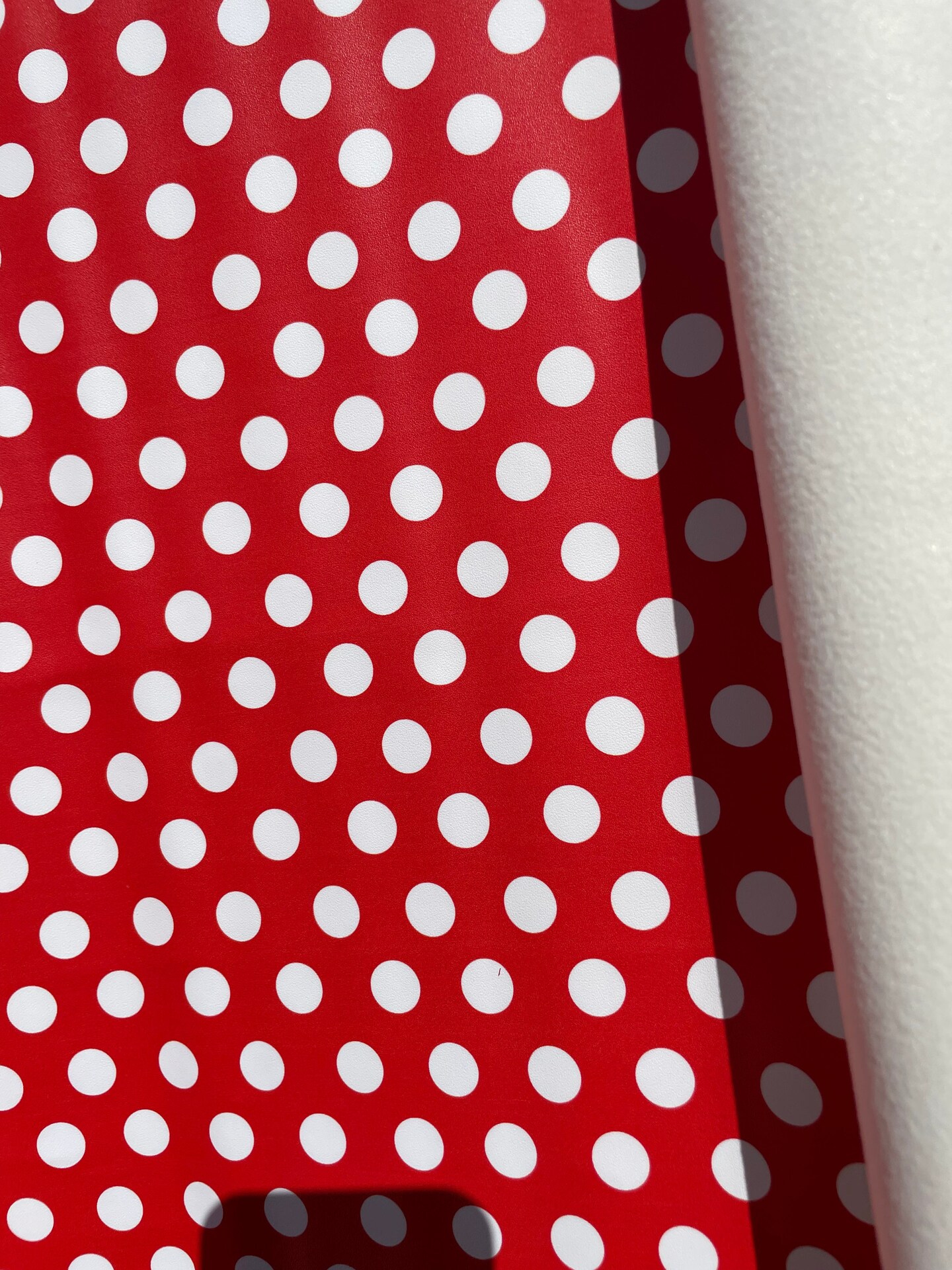 Red and White Polka Dot Smooth vinyl