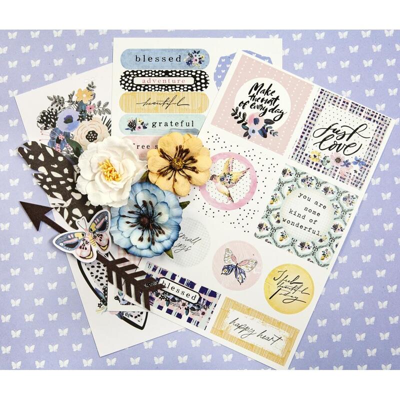 Spring Abstract Cut-Out &#x26; Sticker Sheets - Prima