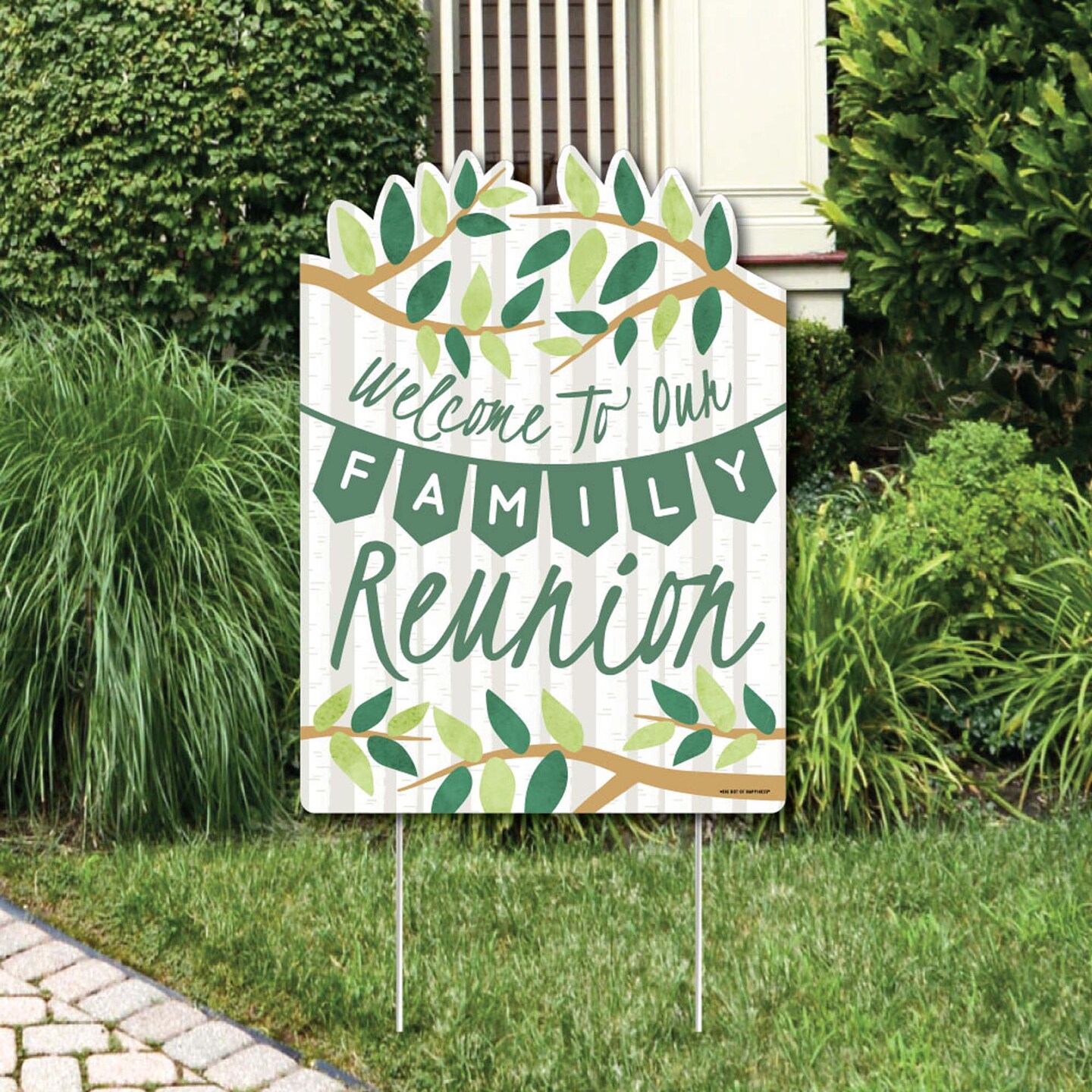 Big Dot of Happiness Family Tree Reunion - Party Decorations - Family Gathering Party Welcome Yard Sign