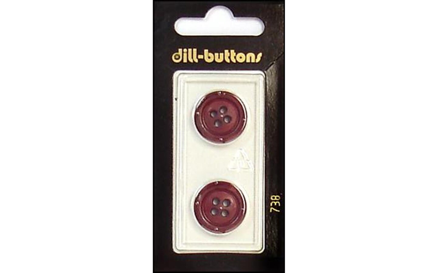 Dill Buttons 18mm 2pc 4 Hole Wine
