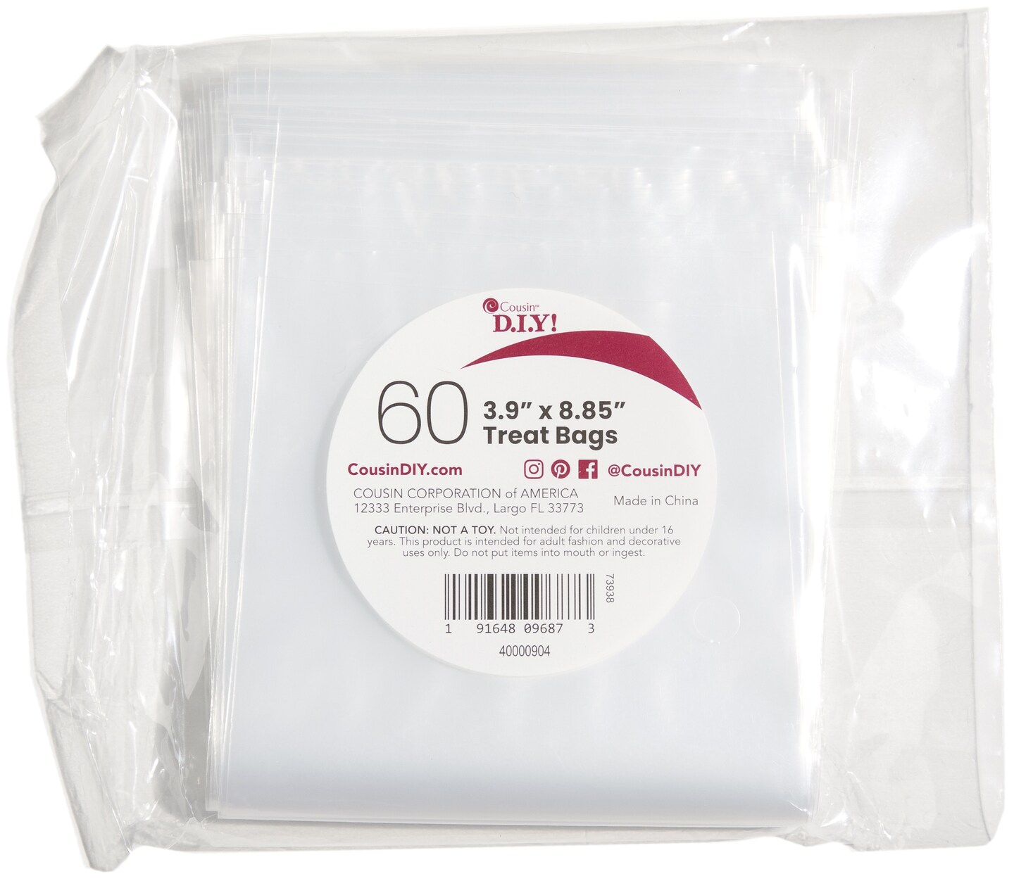 CousinDIY D.I.Y. Treat Bags 60/Pkg-4&#x22;X9&#x22;