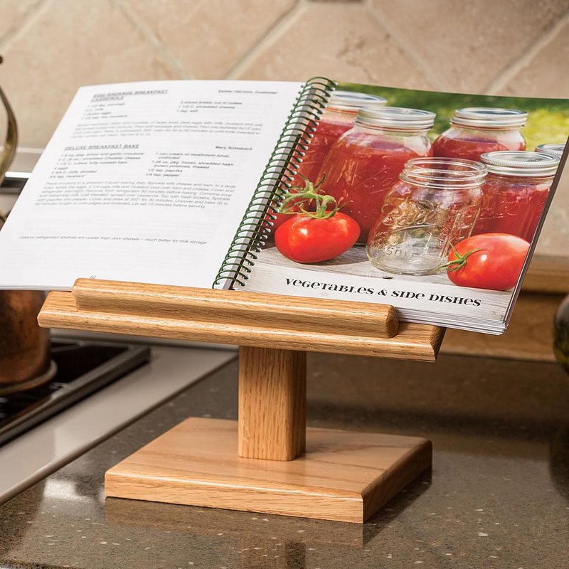 Oak Cookbook Holder