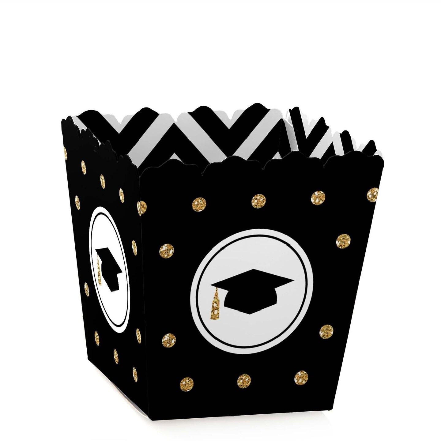 Big Dot of Happiness Gold Tassel Worth The Hassle Party Mini Favor Boxes Graduation Party