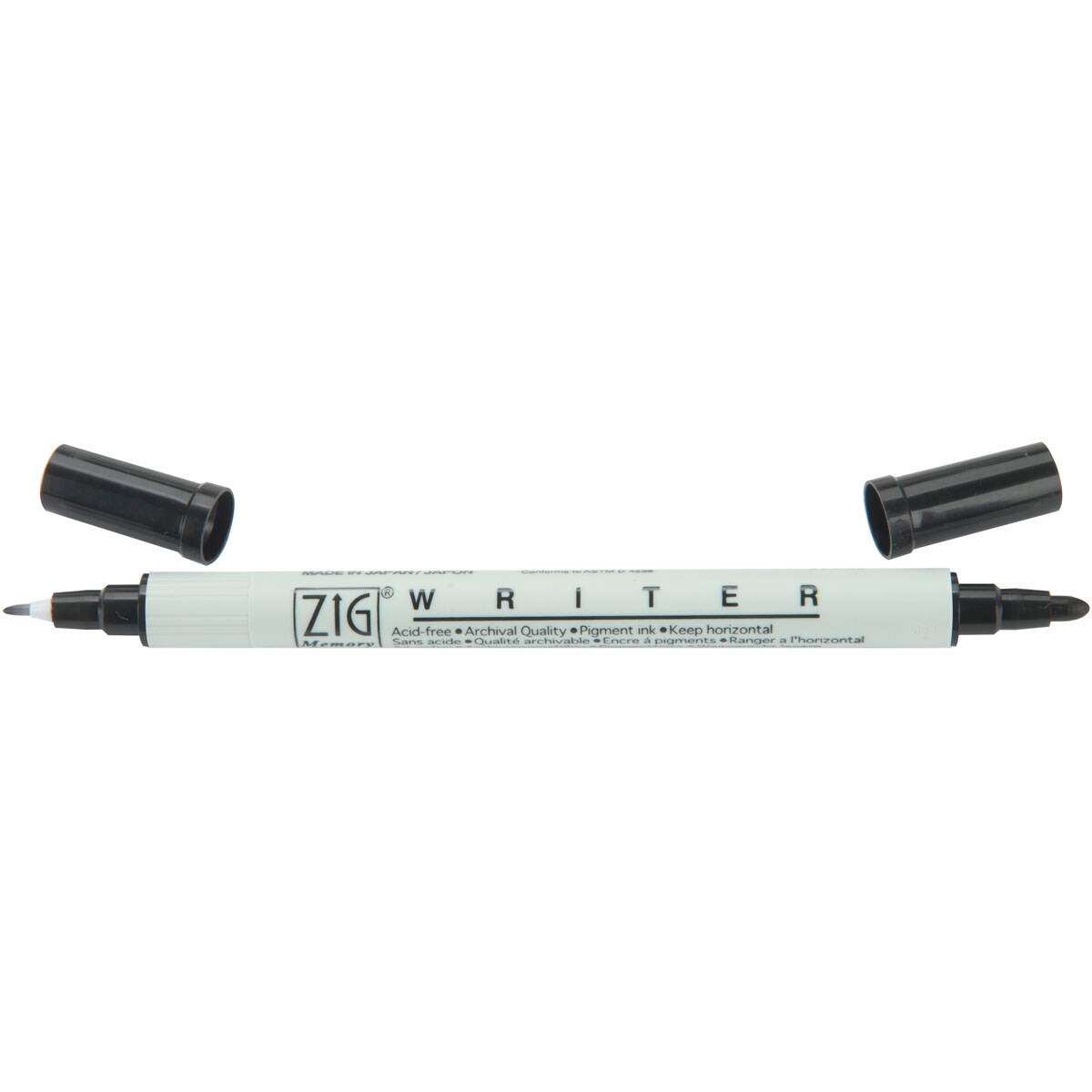 Zig Memory System Writer Dual-Tip Marker-Pure Black