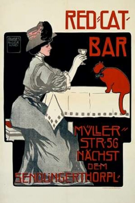Red-Cat-Bar Poster Print by Georges Rogier - Item # VARPDX294716