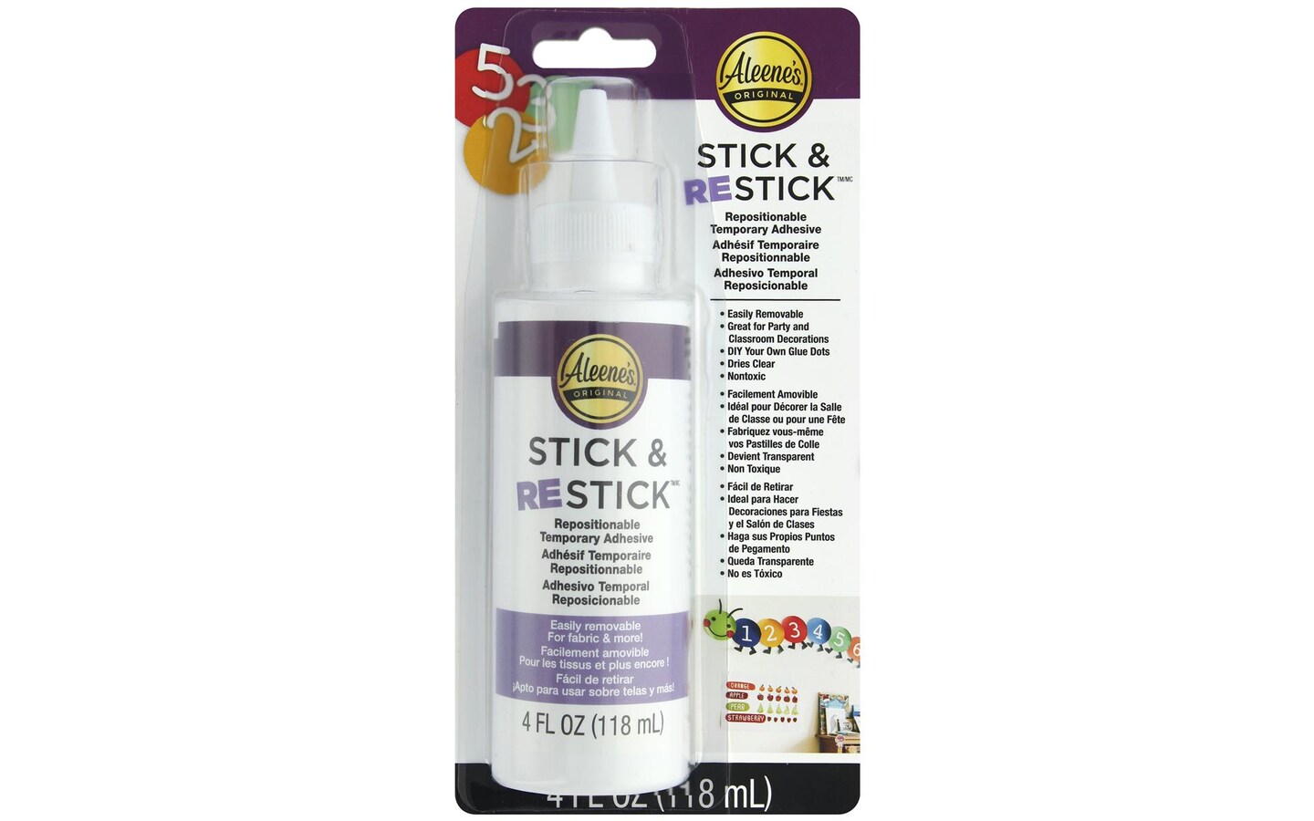 Aleene&#x27;s Stick &#x26; Restick Adhesive Carded 4oz