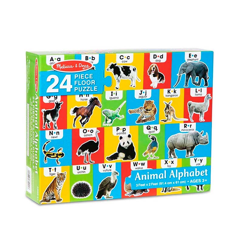 Animal Alphabet Floor Puzzle, 24 Pieces