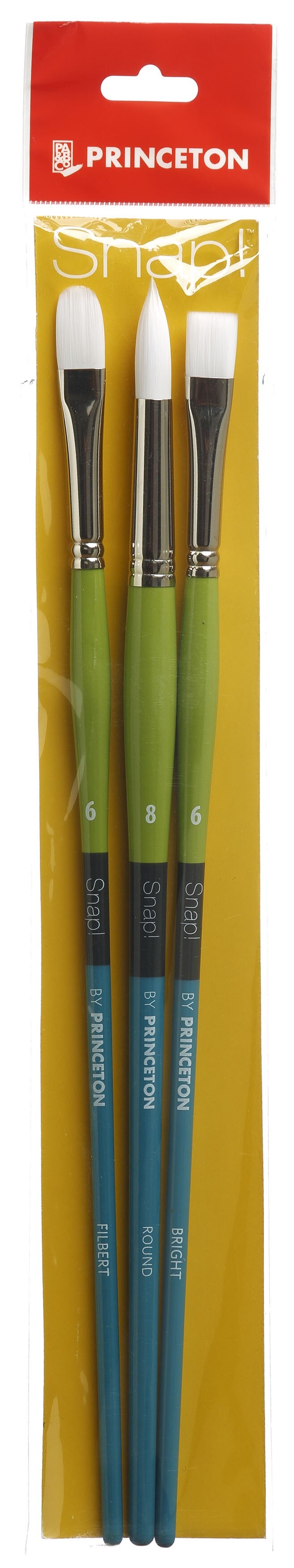 Princeton™ Snap!™ Series 9650 Gold Taklon Short Handle Wash Brush