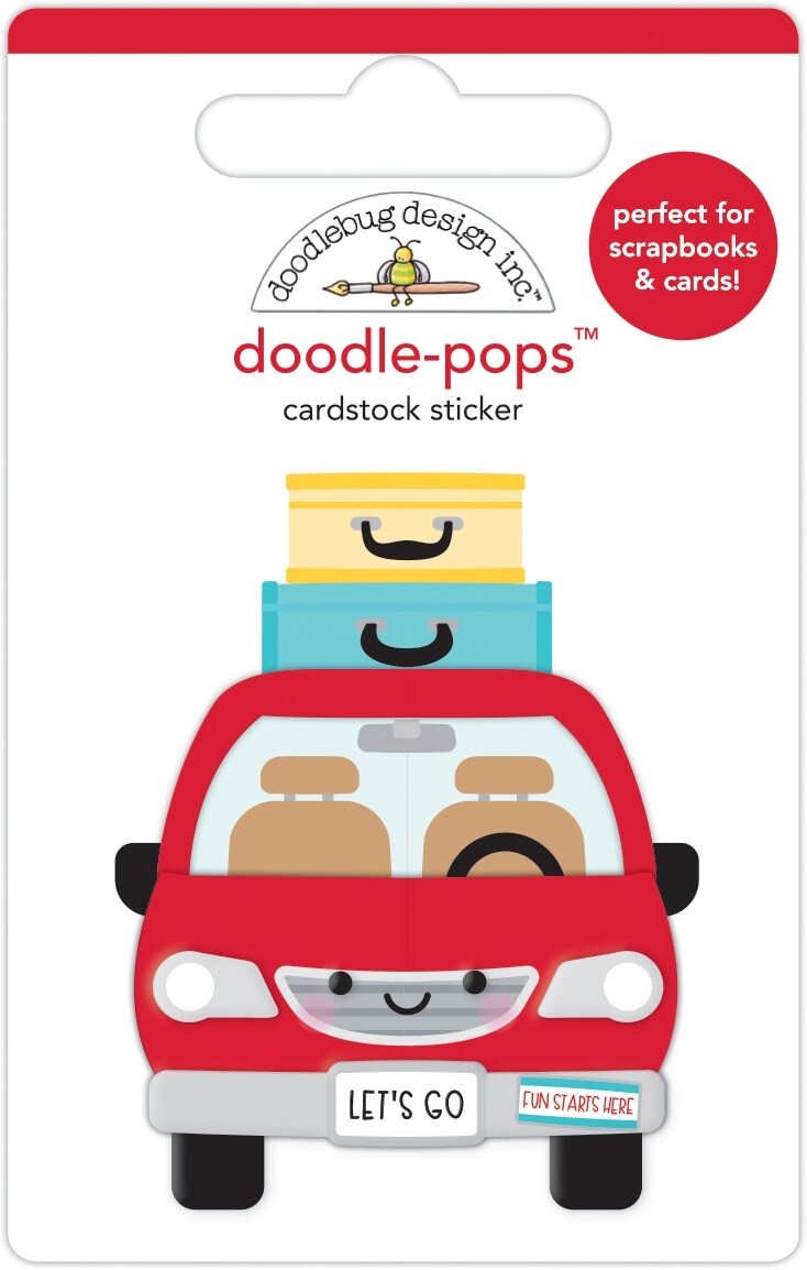 Doodlebug Doodle-Pops 3D Stickers-Are We There Yet