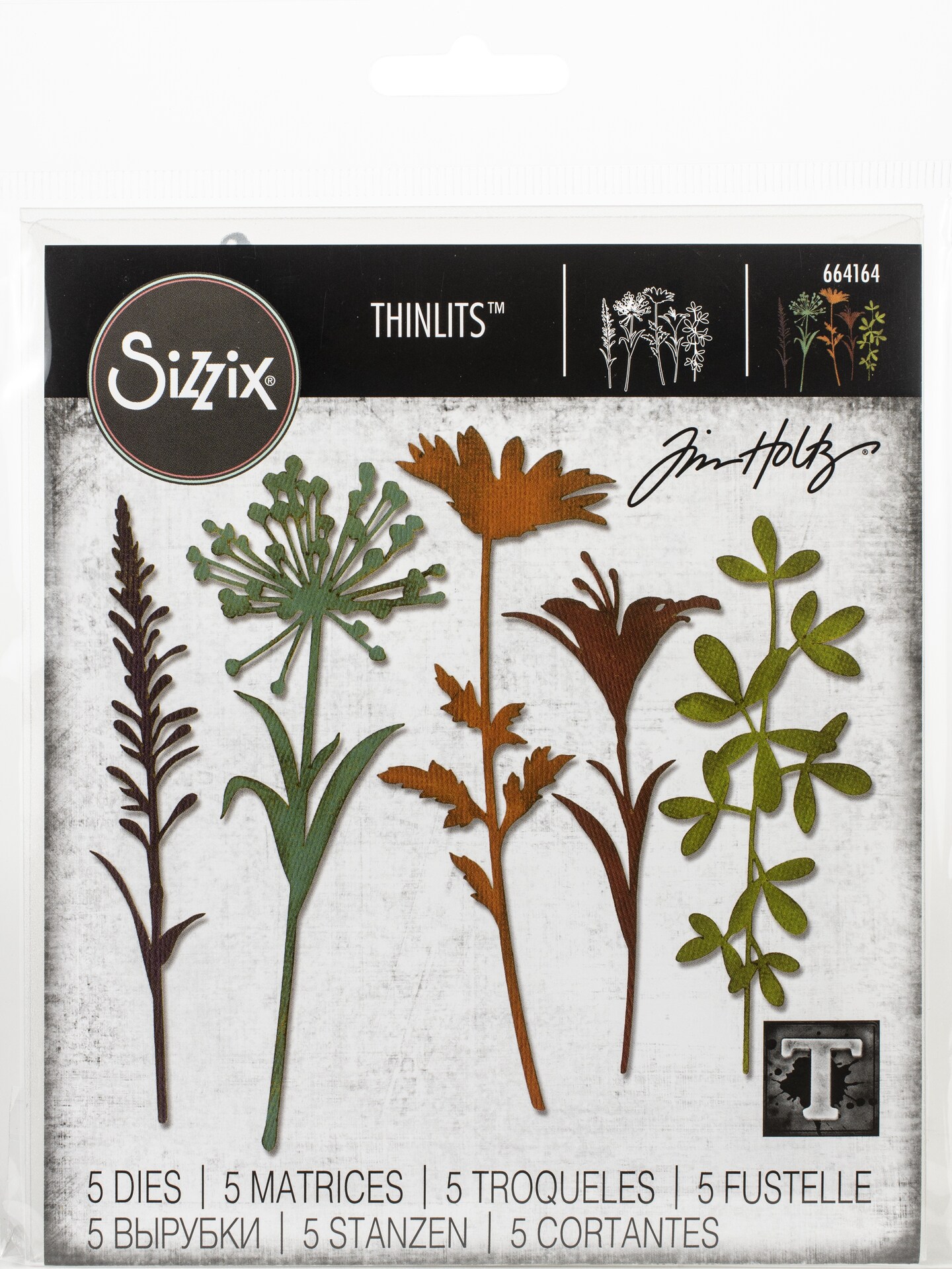 Sizzix Thinlits Dies By Tim Holtz-Wildflower Stems #2