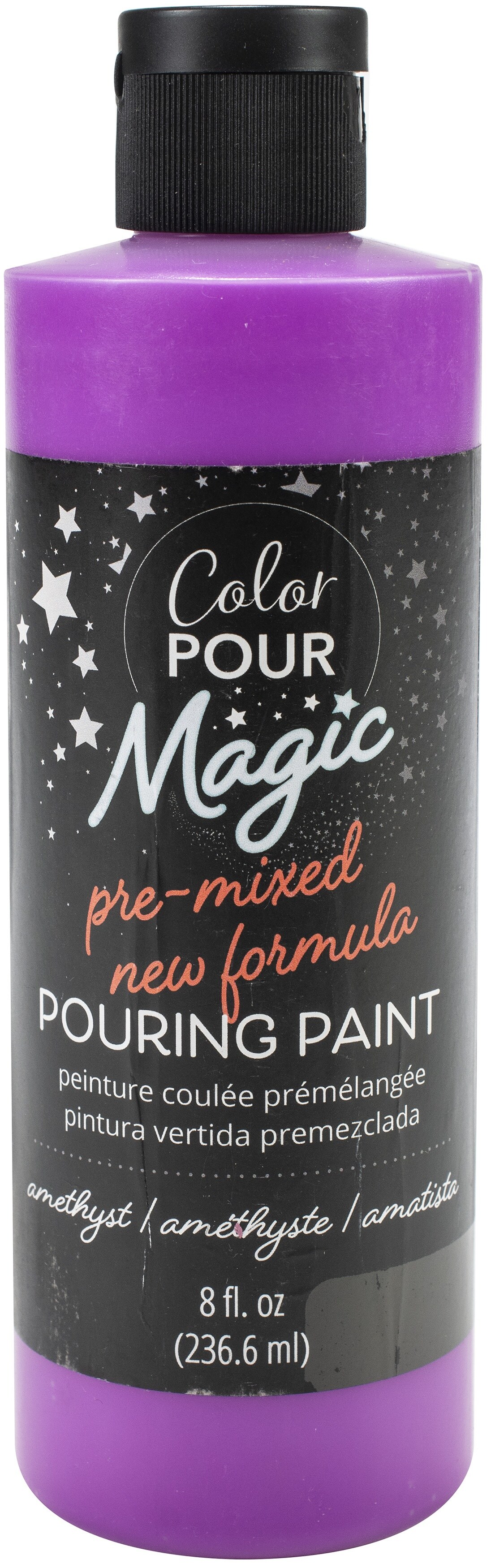 American Crafts Color Pour Magic Pre-Mixed Paint 8Oz-Amethyst