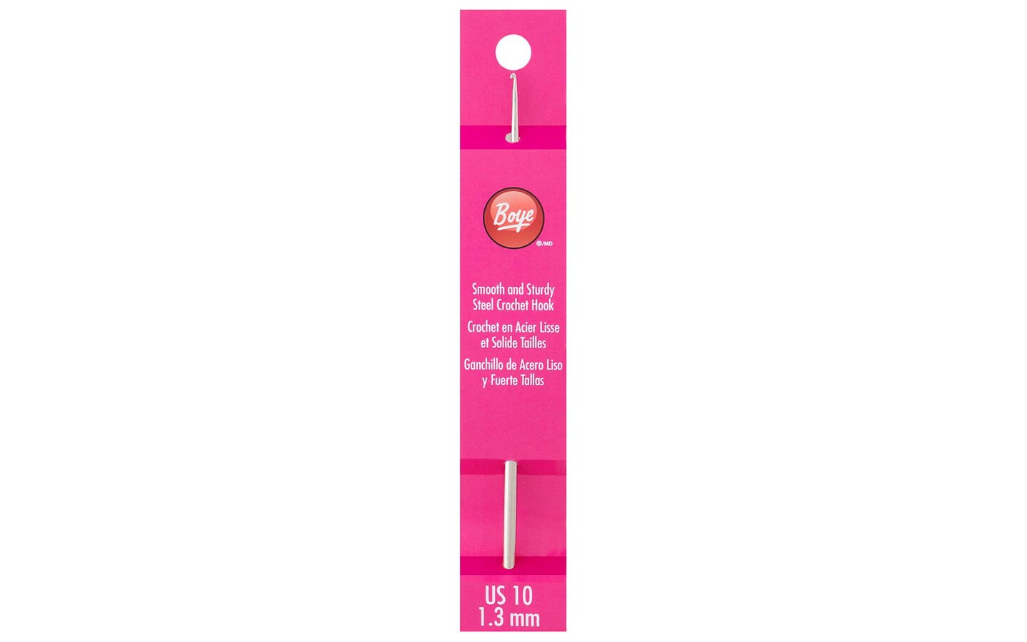 Boye Crochet Hook 5&#x22; Steel Size 10