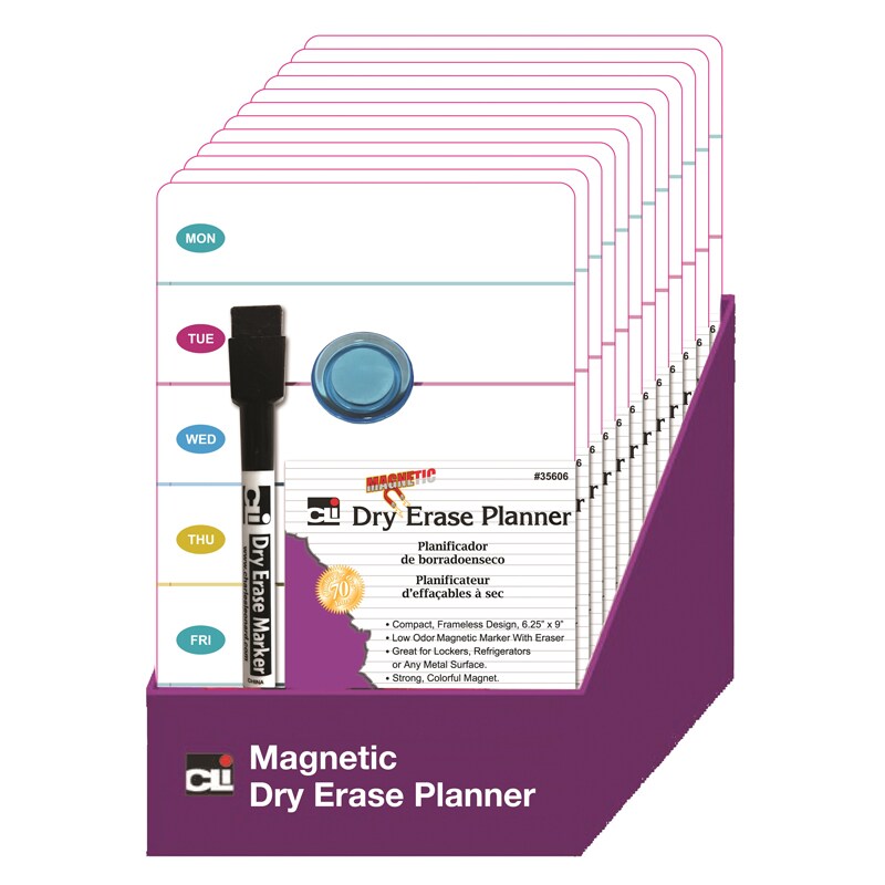 Mini Magnetic Dry Erase Planning Boards with Marker &#x26; Magnet, Set of 12