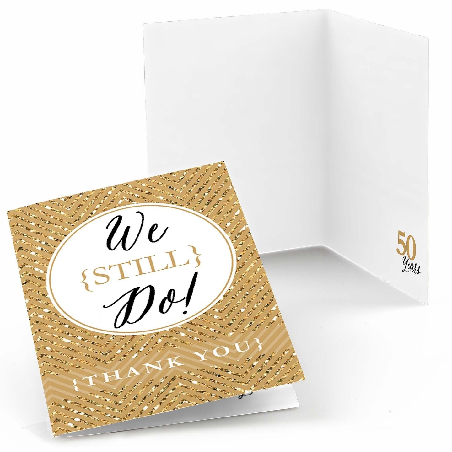 Big Dot of Happiness We Still Do - 50th Wedding Anniversary - Thank You Cards (8 count)