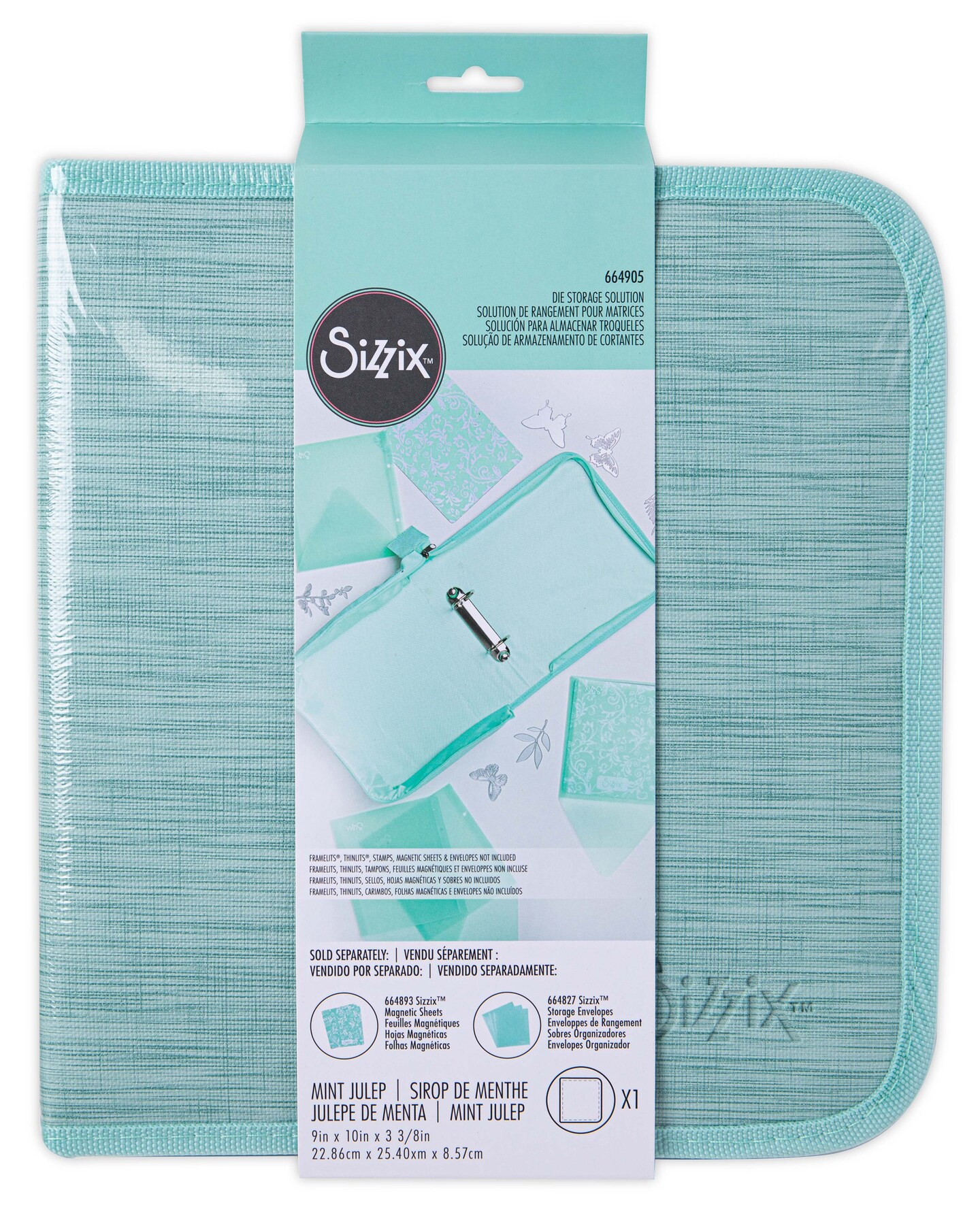 Sizzix Framelits & Thinlits Die Storage Solution-Mint Julep