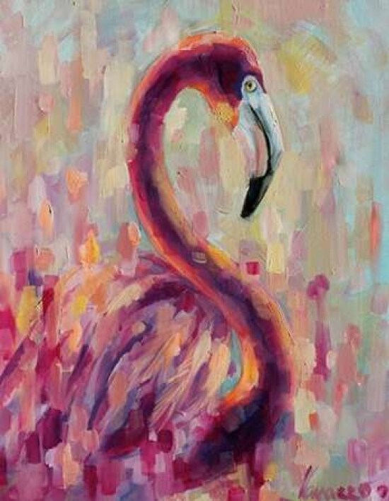 Flamingo Bliss 1 Poster Print by Lisa Colberg - Item # VARPDXLNRC001D