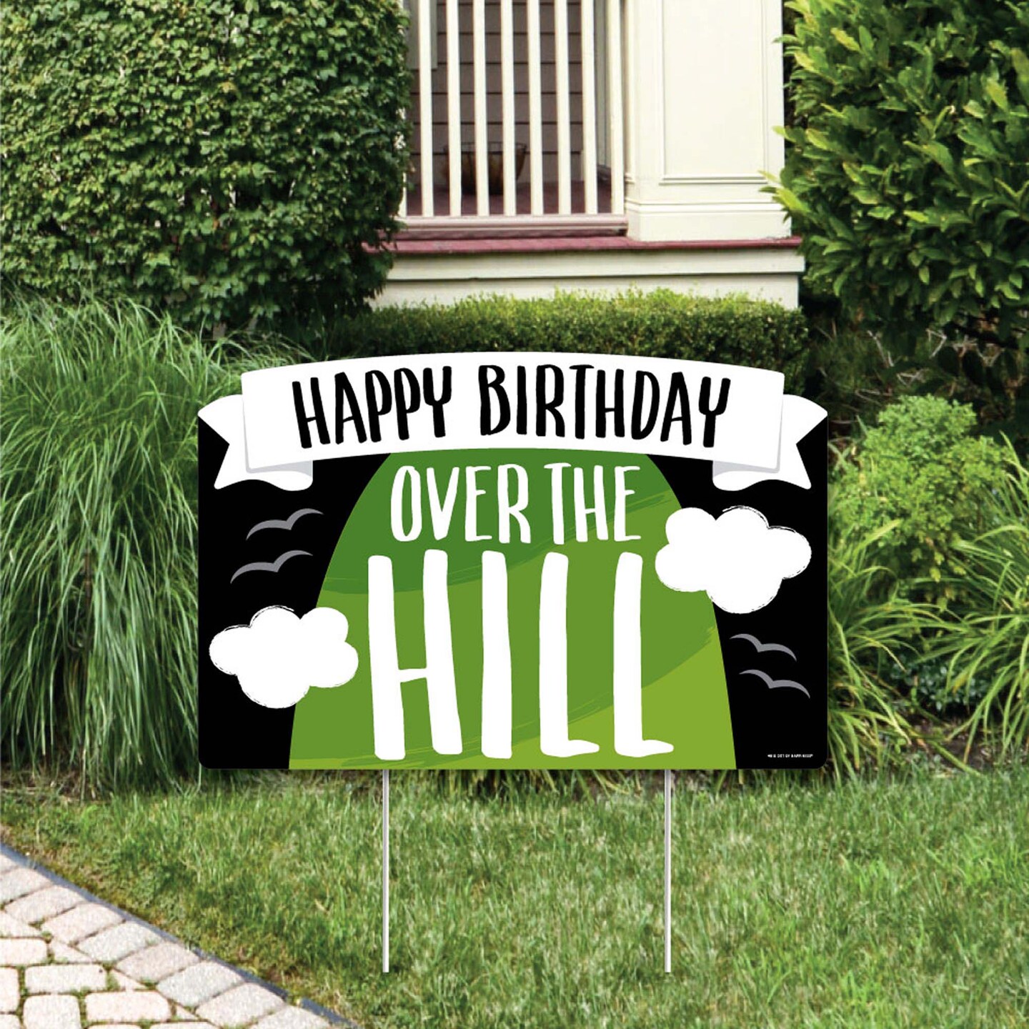 Big Dot of Happiness Over The Hill Birthday - Birthday Party Yard Sign Lawn Decorations - Happy Birthday Party Yardy Sign
