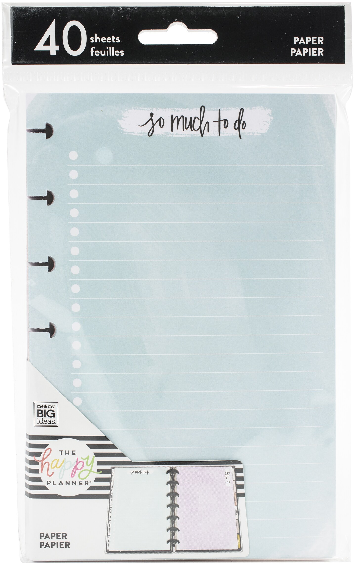 Happy Planner Mini Fill Paper 4.5&#x22;X7&#x22; 40/Pkg-Watercolor