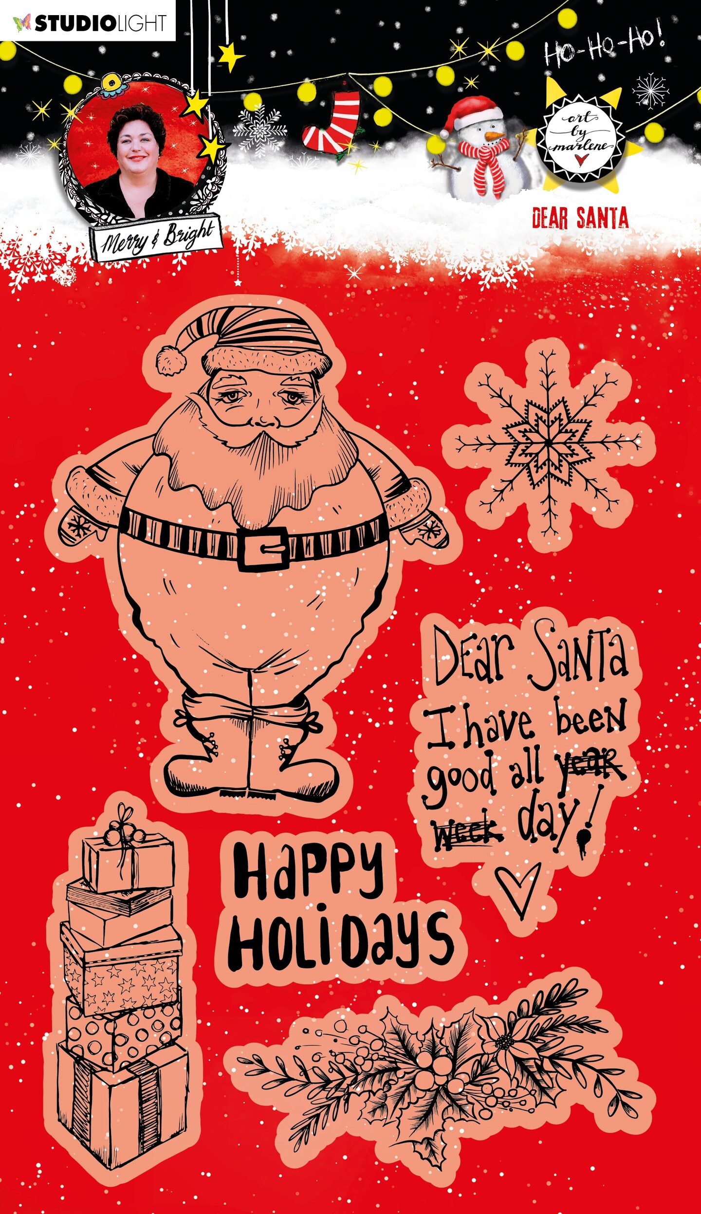 Studio Light Art By Marlene Essentials Clear Stamp-Dear Santa