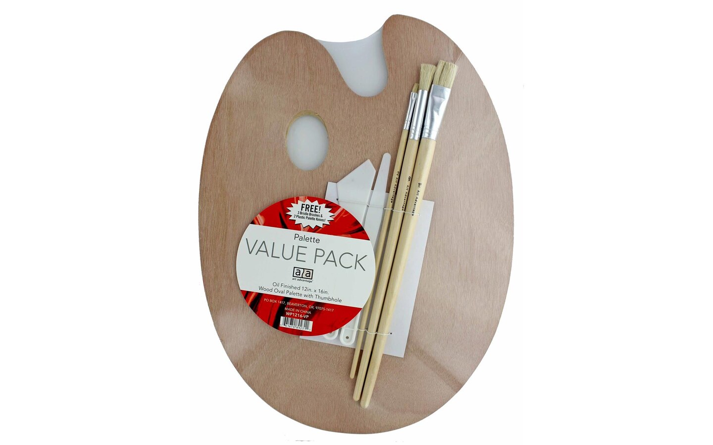 Art Advantage FAN60/321Art Advantage Wood Palette ValuePack with Free