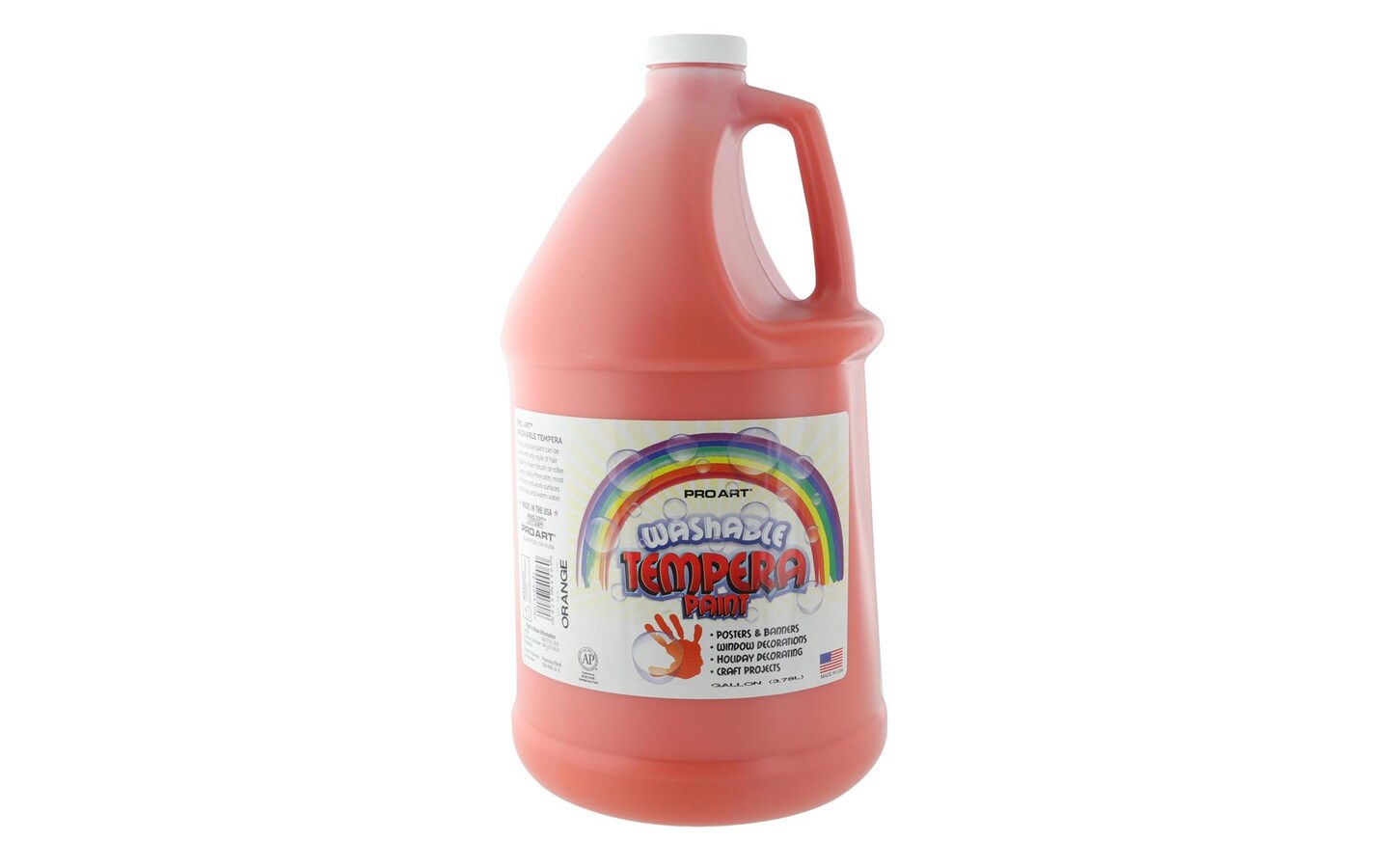 Pro Art Washable Tempera Paint Gallon Orange