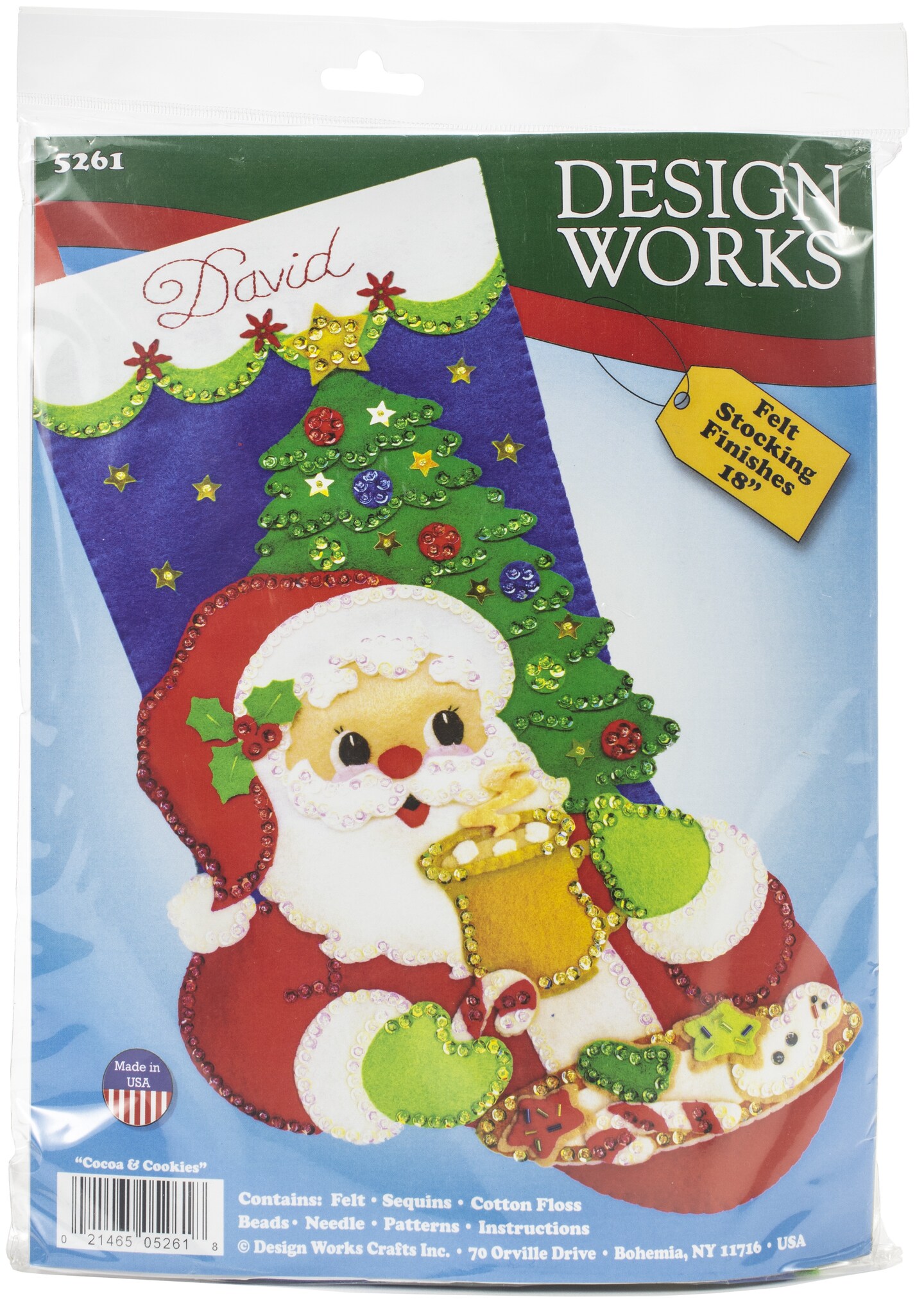 Design Works Felt Stocking Applique Kit 18" LongCocoa & Cookies Michaels