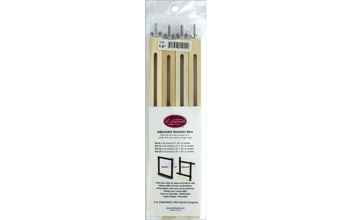 F.A.Edmunds Stretcher Bars Adjustable 12&#x22;