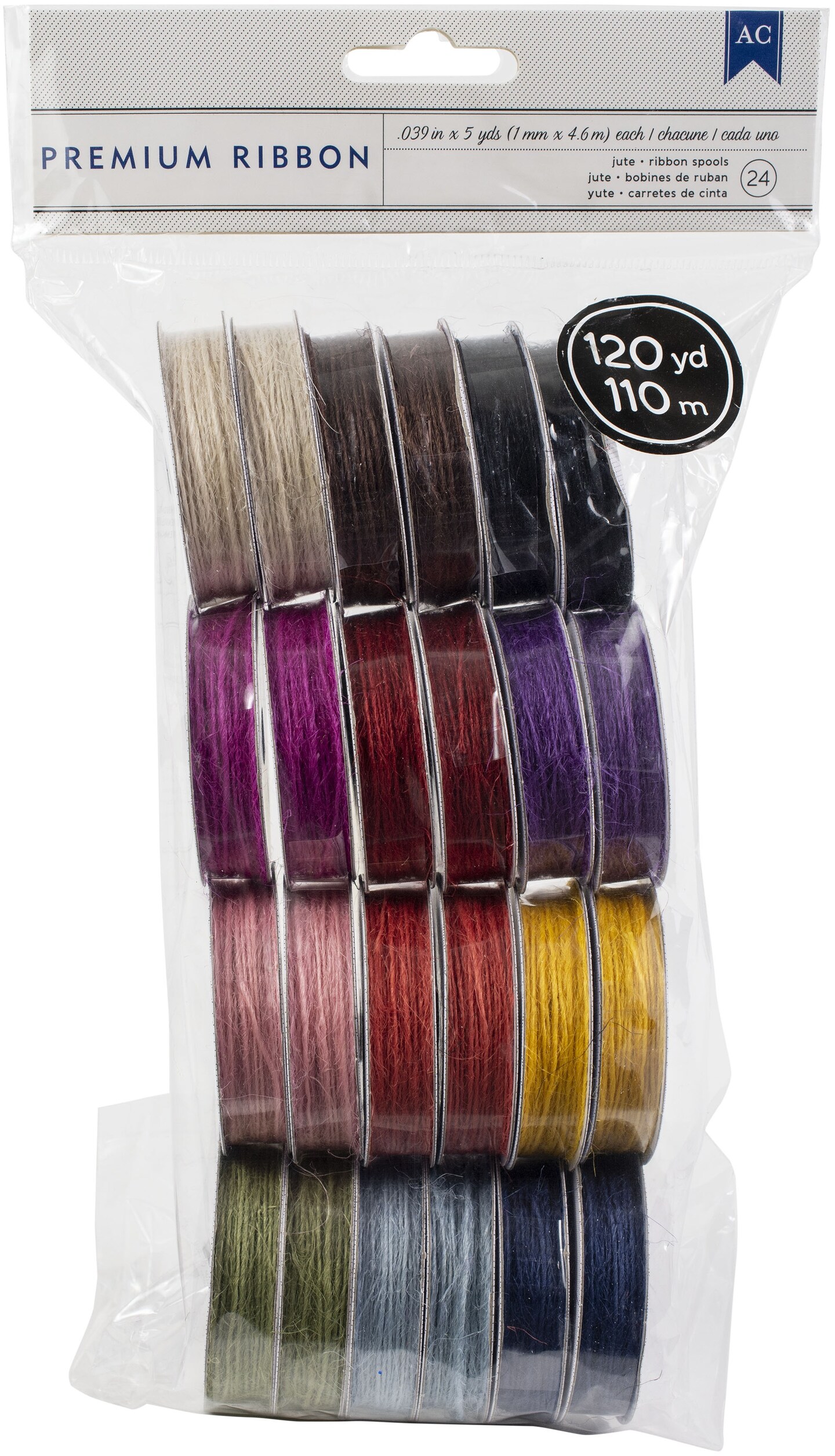 American Crafts Ribbon Value Pack 24/Pkg-Jute