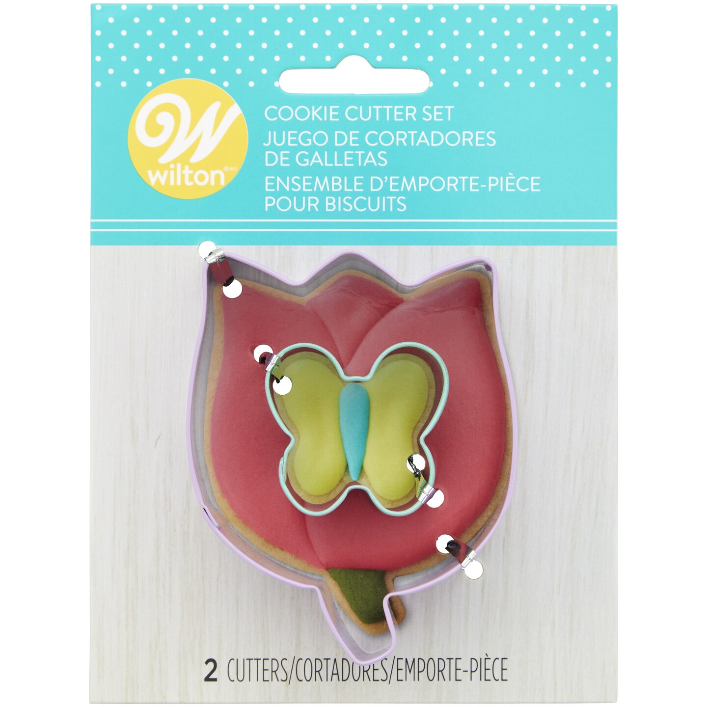 thumbnail image 2 of Wilton 2-Piece Flower Impression Mold For Cake Decorating (Green, Model 409-2530) 2 of 4