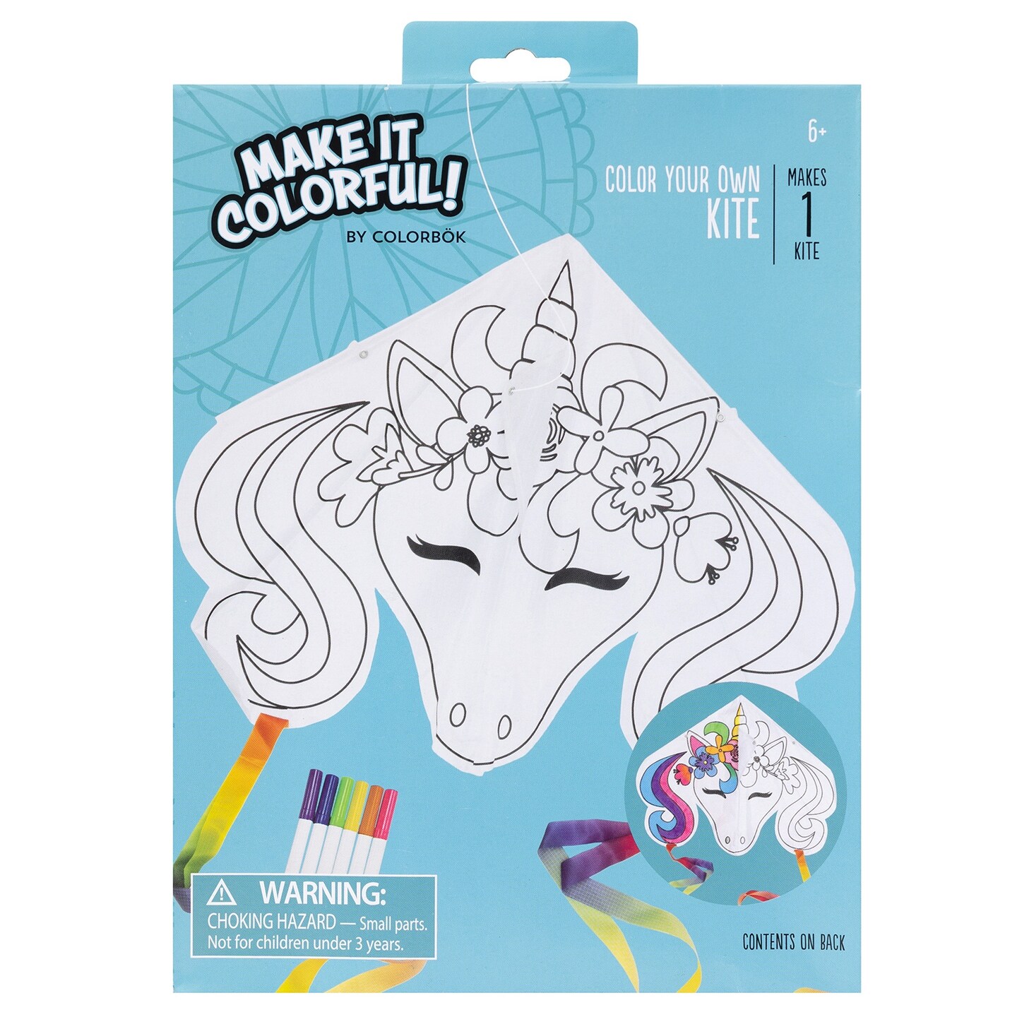 Colorbok Make It Colorful! Color Your Own Kite-Unicorn