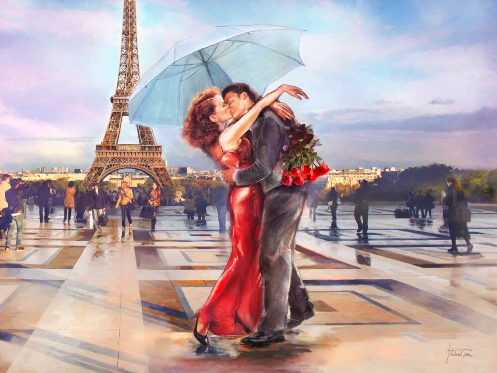 French Kiss Poster Print by Michael Tarin - Item # VARPDX85262