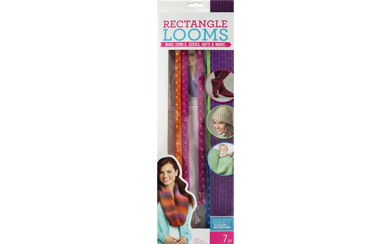Leisure Arts Knitting Loom Rectangle Set With Hook | Michaels