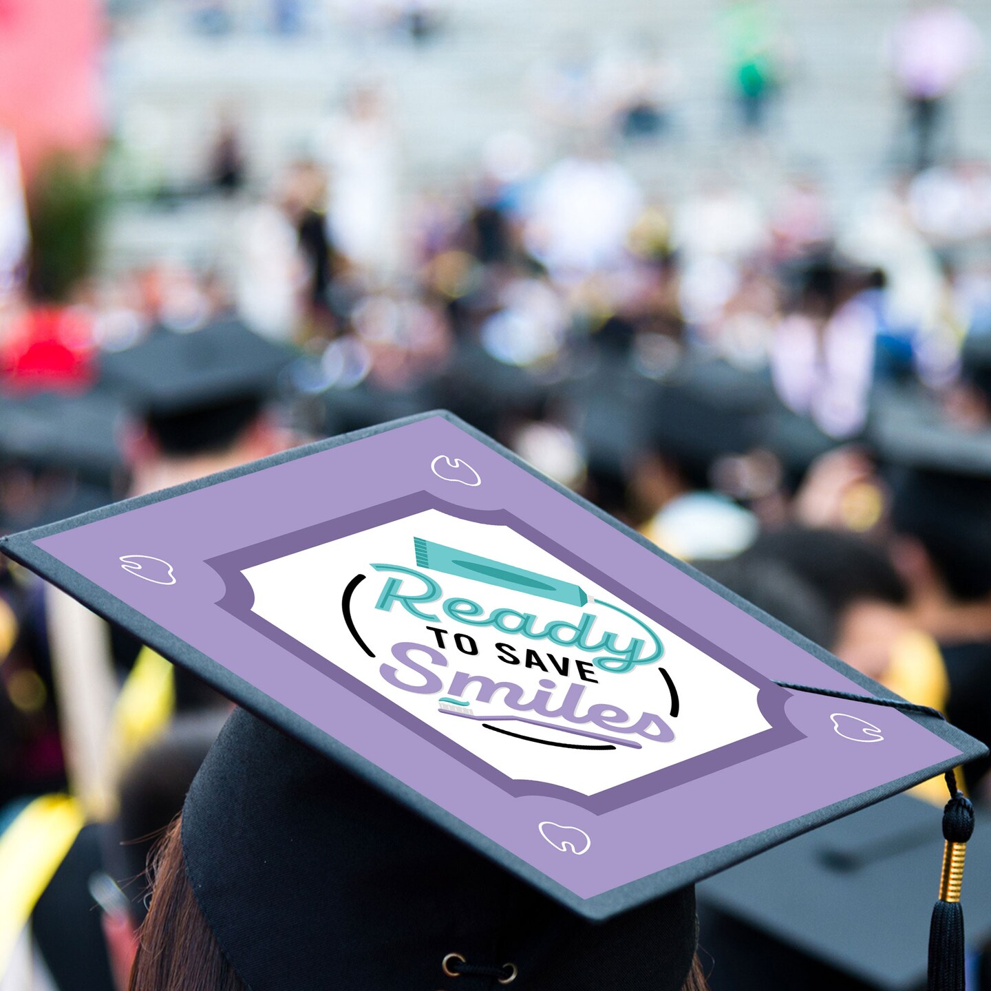Big Dot of Happiness Dental School Grad - Dentistry and Hygienist Graduation Cap Decorations Kit - Grad Cap Cover