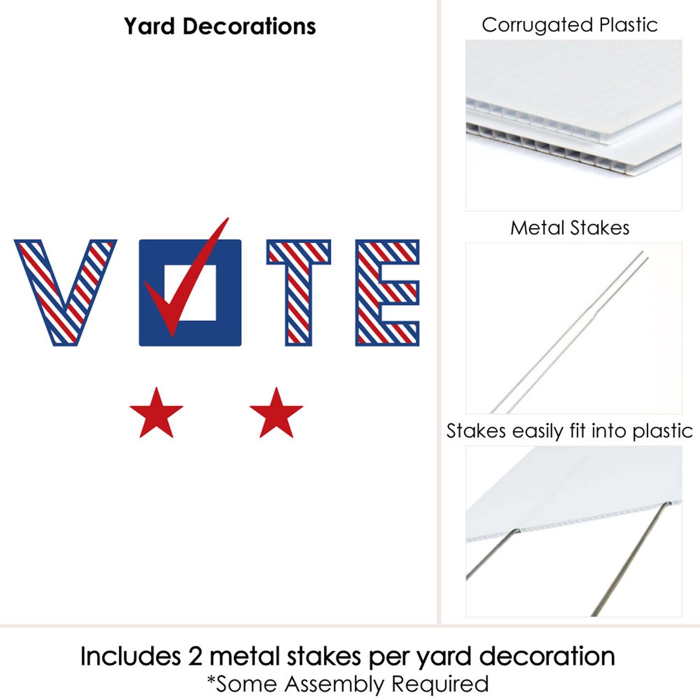 Big Dot of Happiness Big Dot of Happiness Vote Here - Yard Sign Outdoor Lawn Decorations - Political Election Day Yard Signs - Vote