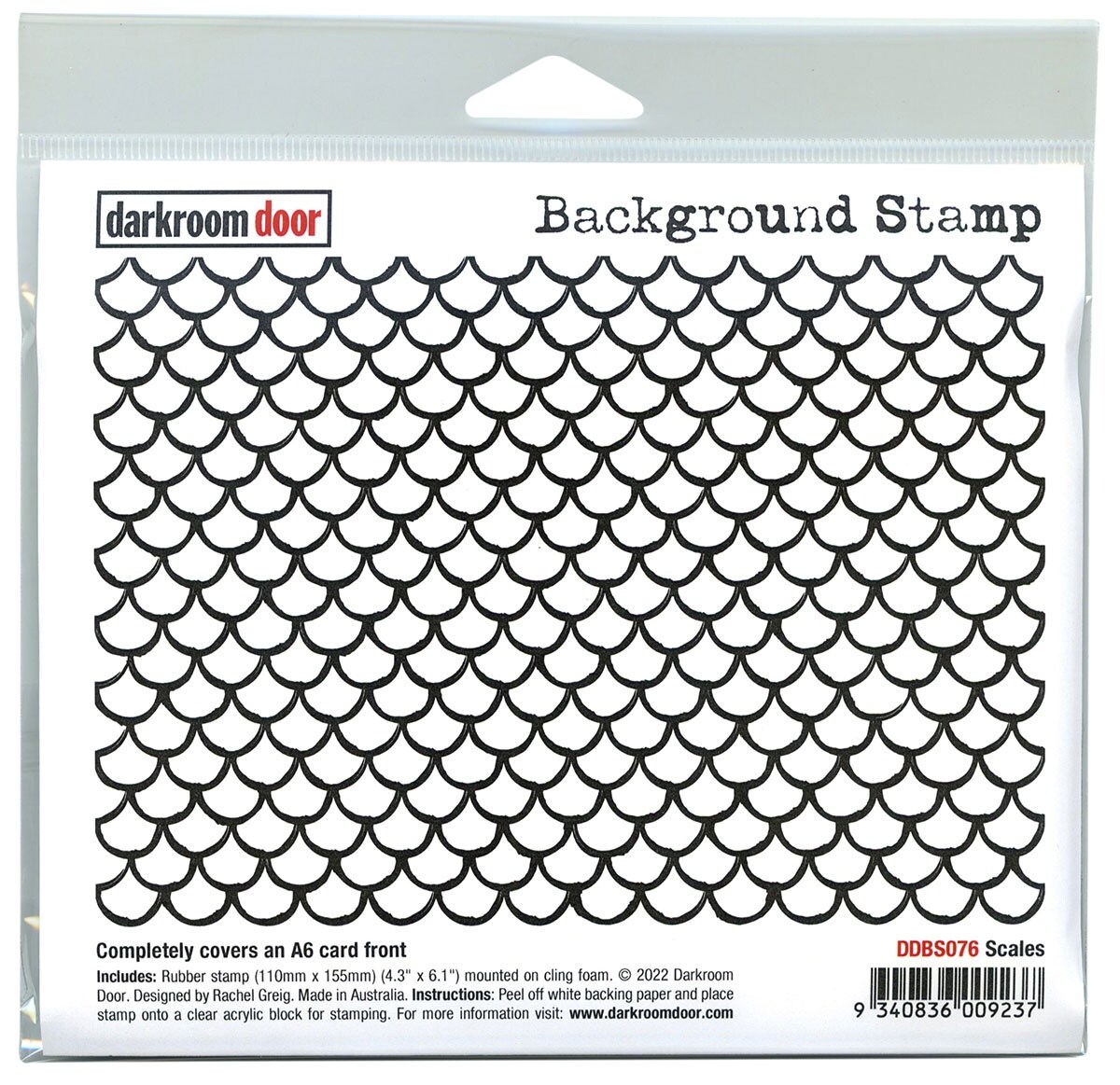 Darkroom Door Background Cling Stamp 4.3&#x22;X6.1&#x22;-Scales